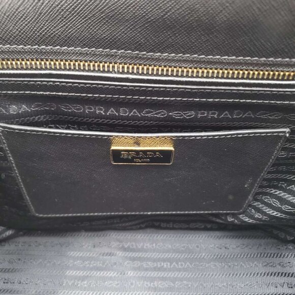 100% Authentic Prada Galleria Black Leather Shoulder Bag - Picture 14 of 16